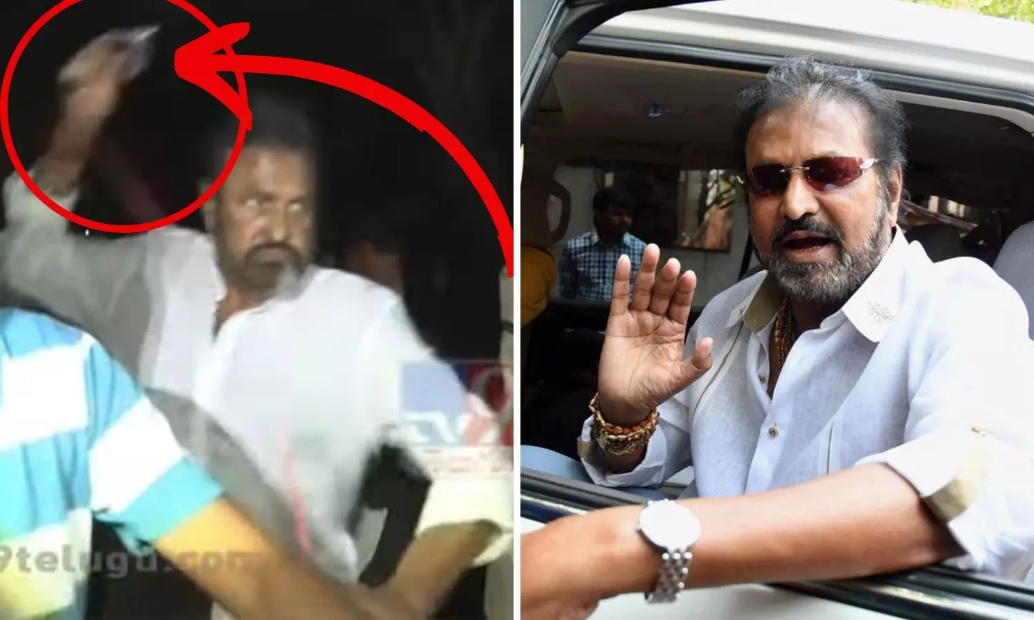 Mohan Babu attack on media news image courtesy: Tv9 Telugu