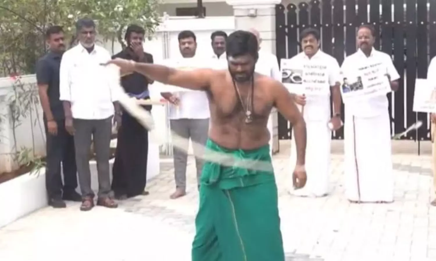 Anna University Sexual Assault Case Annamalai Whips Himself in protest