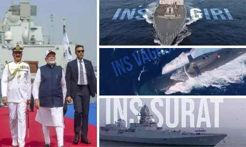 What are the features, strengths of INS Surat, INS Nilgiri, INS Vagsheer and why they are game changers in Indian Navy
