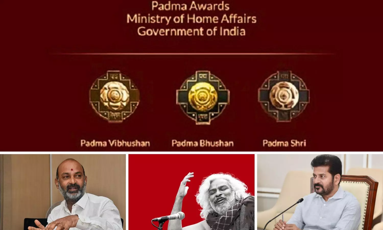 Bandi Sanjay comments on Gaddar after rejecting his name for Padma Awards, Who will get padma awards and on what basis Bandi Sanjay comments on Gaddar after rejecting his name for Padma Awards, Who will get padma awards and on what basis