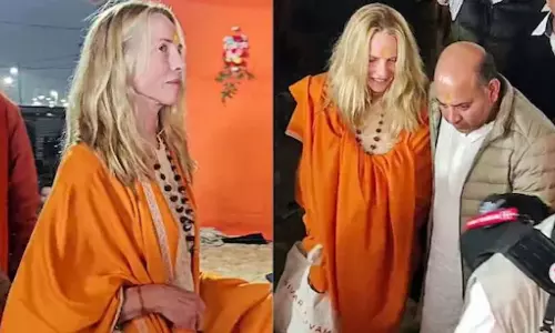 Steve Jobs Wife Laurene  Powell Jobs Breaks 93-Year-Old Record at Kumbh Mela in Prayagraj