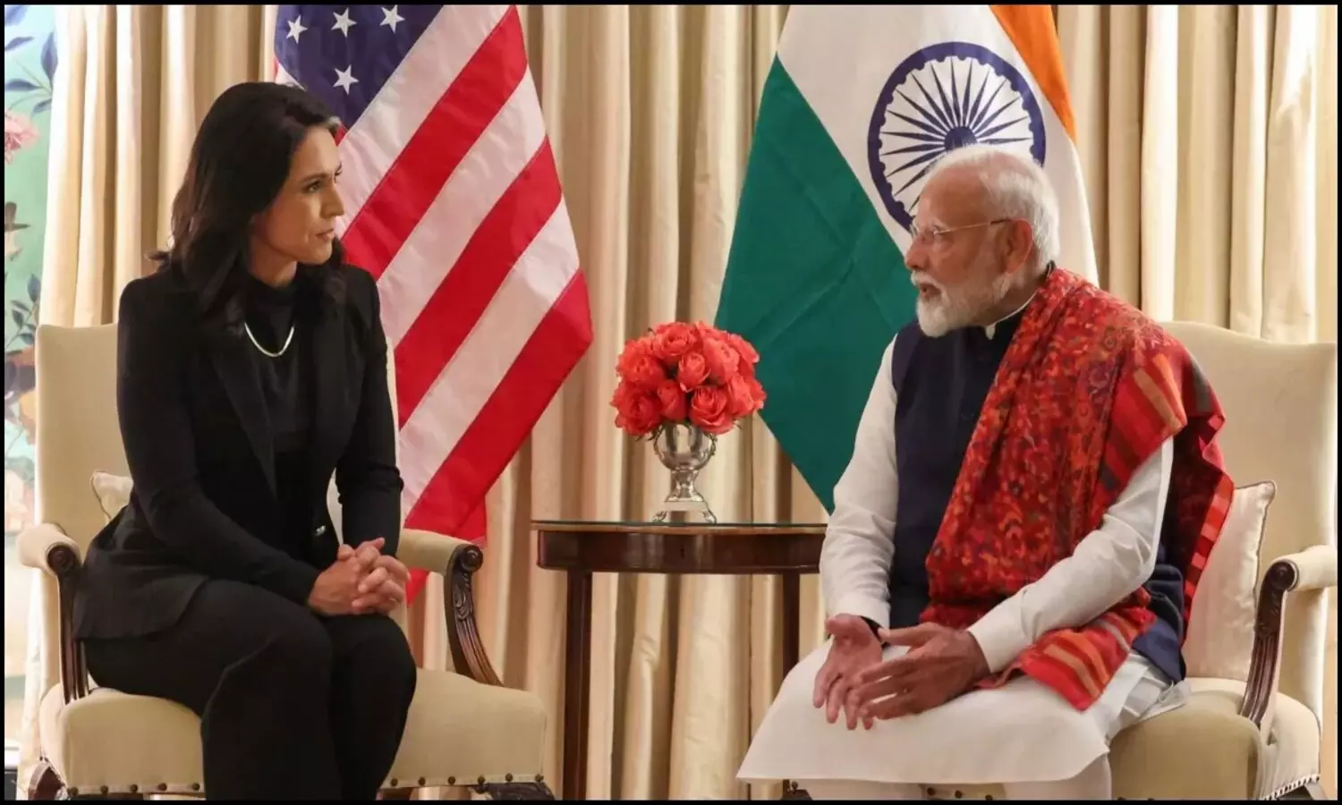 PM Modis visit to America: వాషింగ్టన్ చేరుకున్న మోదీ..అమెరికా ఇంటెలిజెన్స్ డైరెక్టర్ తులసి గబ్బర్డ్‌ తో భేటీ