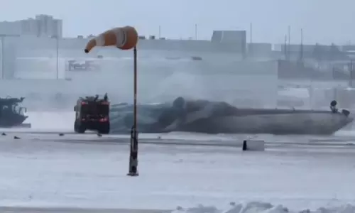 Delta Air Lines: బోల్తాకొట్టిన విమానం.. 18మందికి గాయాలు