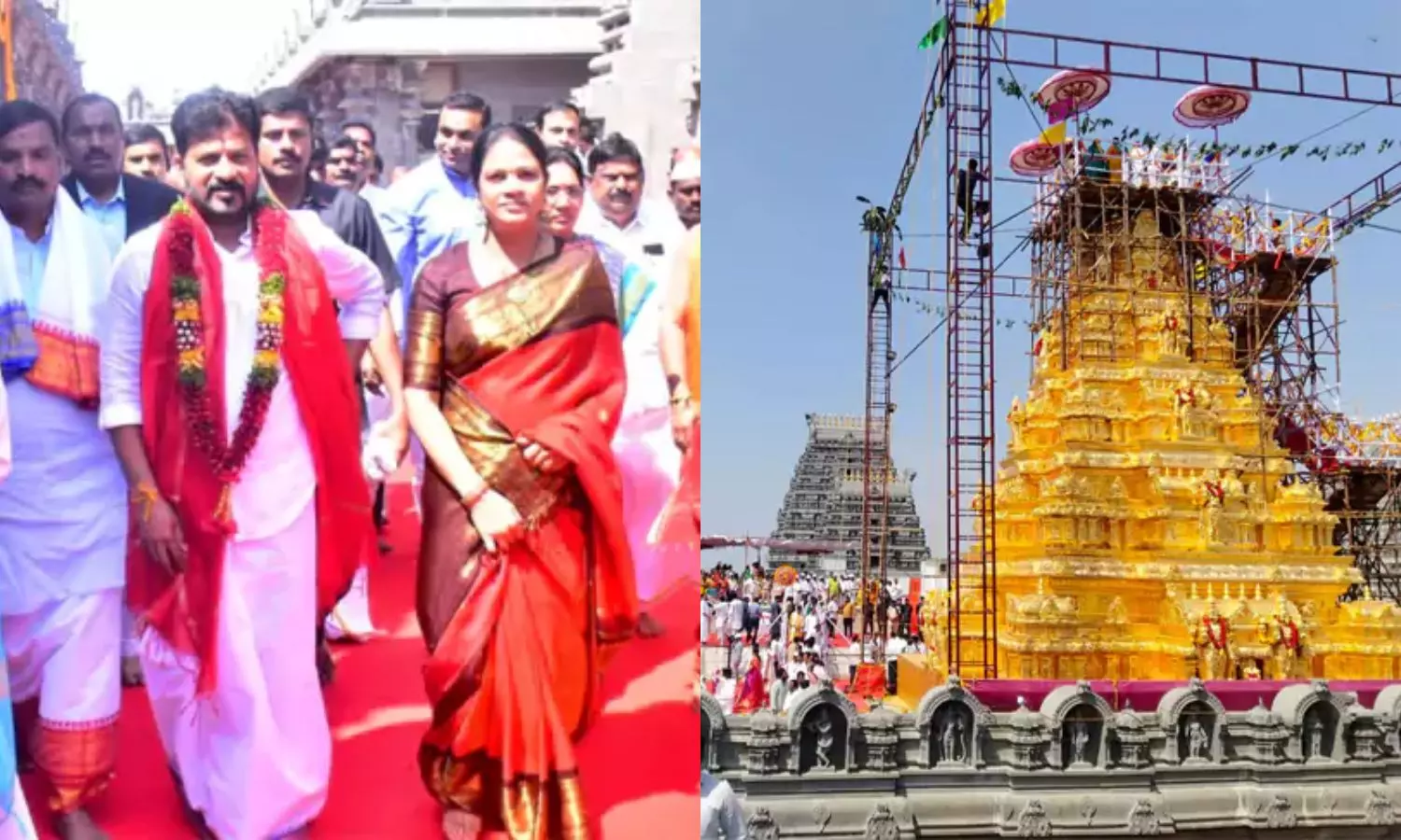 CM Revanth Reddy Participates In Maha Kumbhabhishekam At Yadadri Temple