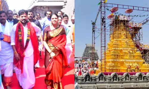 CM Revanth Reddy Participates In Maha Kumbhabhishekam At Yadadri Temple