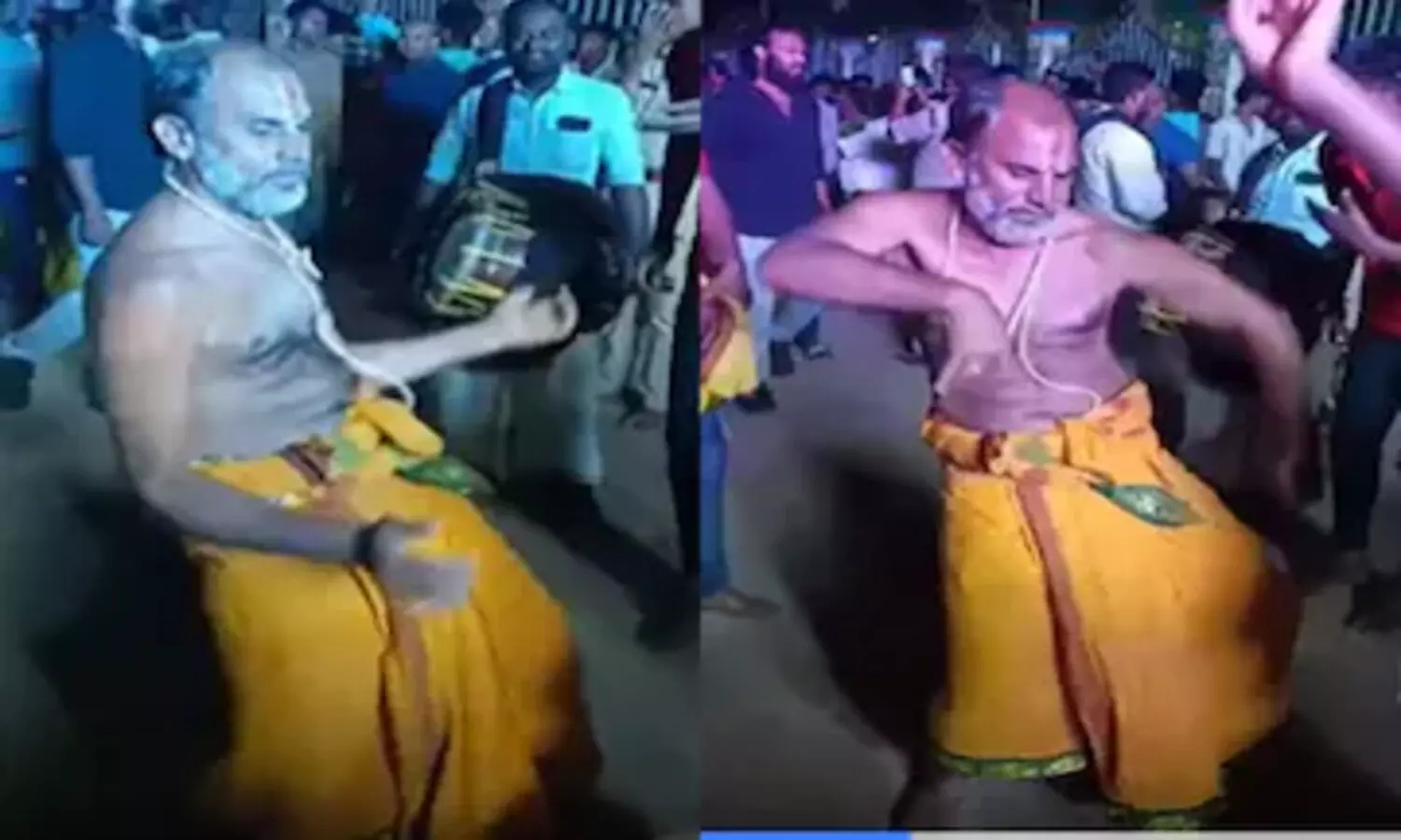 Viral Video: బ్రహ్మోత్సవాల్లో పూజారి బ్రేక్ డ్యాన్స్...వైరల్ వీడియో