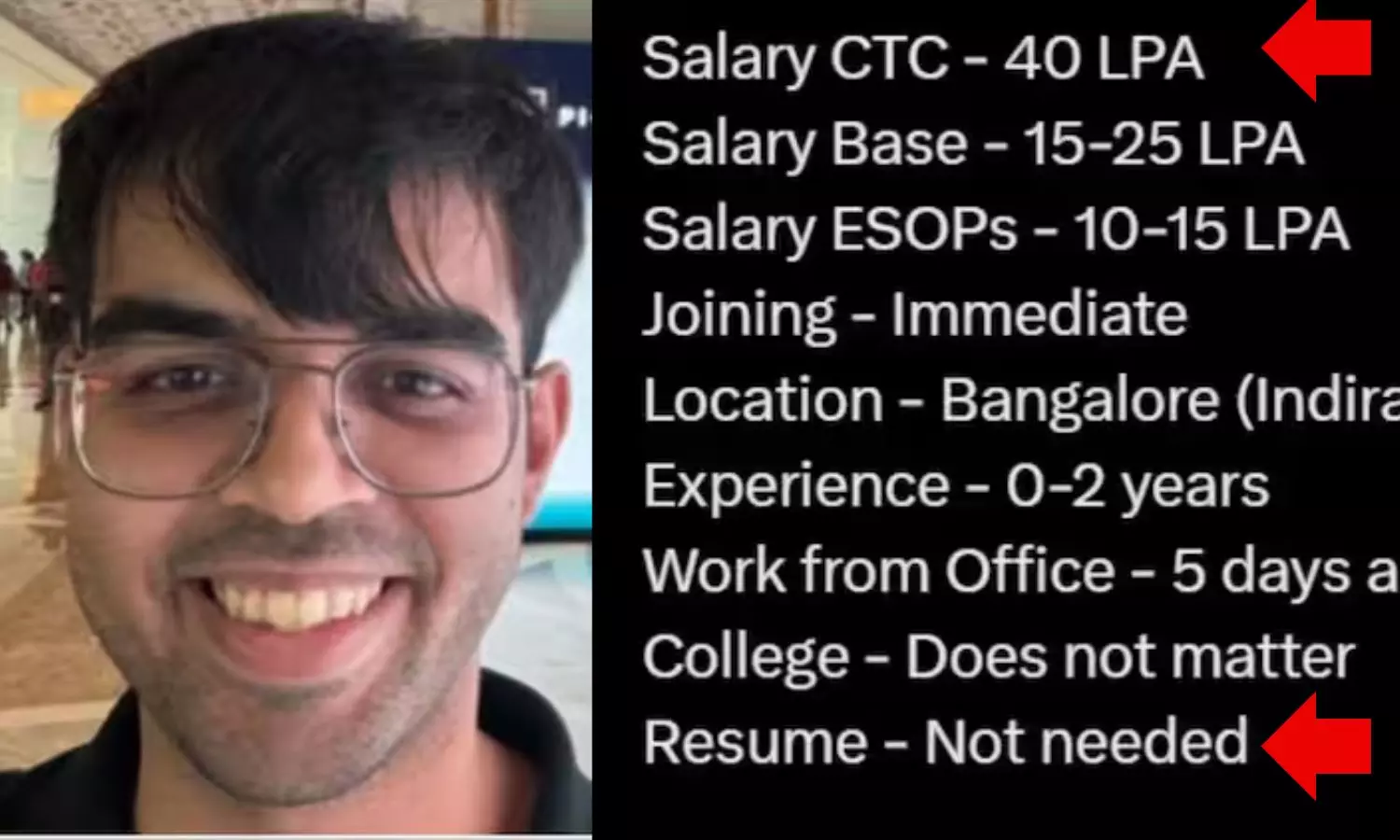 Sudarshan Kamath offering Rs 40 LPA job offer for skilled cracked full-stack engineer at Smallest AI, college doesnt matter and resume not at all needed Sudarshan Kamath offering Rs 40 LPA job offer for skilled cracked full-stack engineer at Smallest AI, college doesnt matter and resume not at all needed