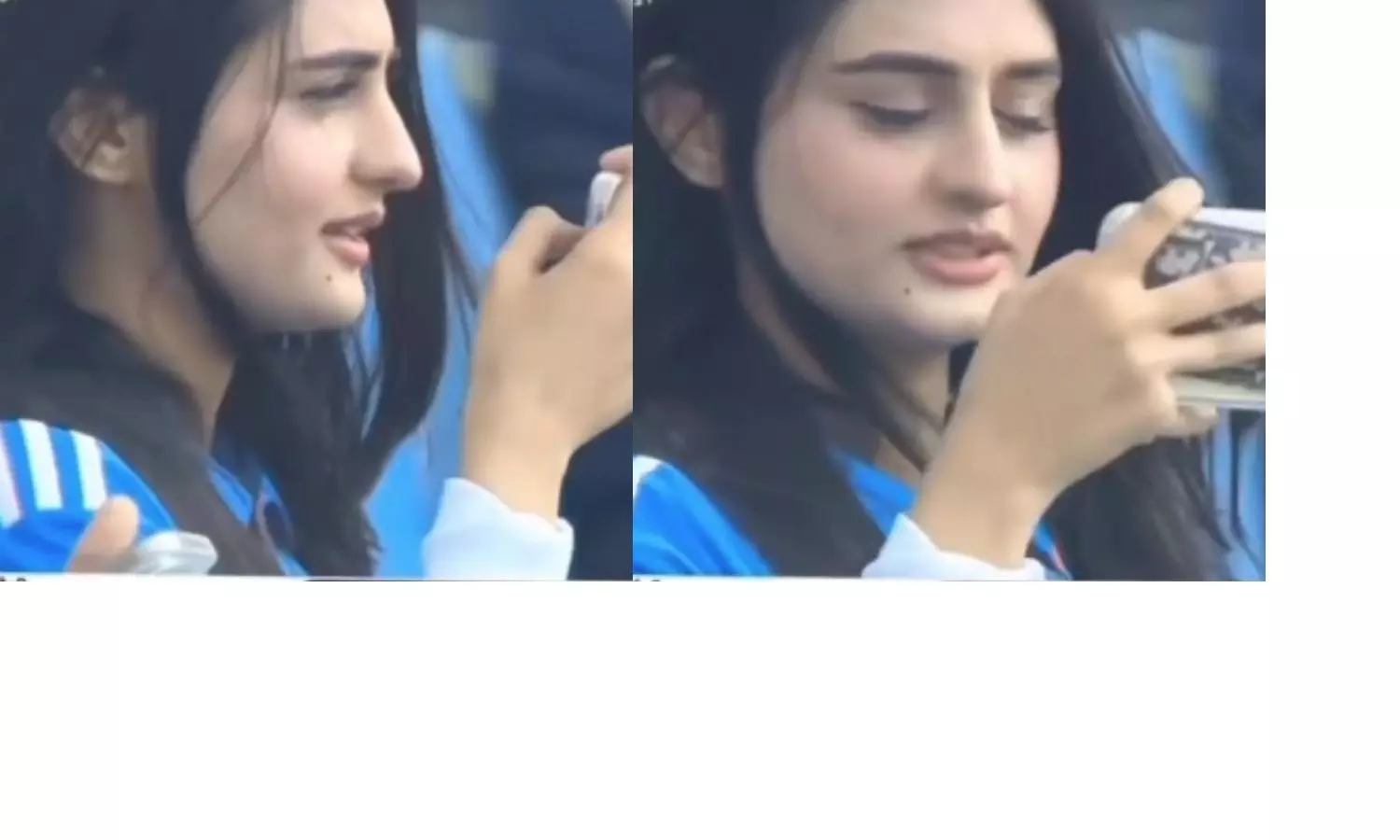 The girl watched India vs Australia Match in Dubai Stadium went viral on Social media