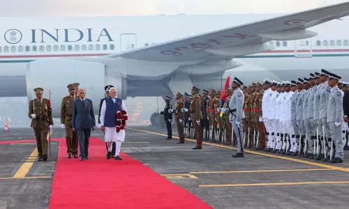 PM Modi In Mauritius Visit meets president Dharam Gokhool and PM Navinchandra Ramgoolam on the eve of Mauritius 57th National Day Celebrations