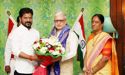 ఏప్రిల్ 2 లేదా మూడు తేదీల్లో రేవంత్ మంత్రివర్గ విస్తరణ: గవర్నర్ కు సమాచారం? ఏప్రిల్ 2 లేదా మూడు తేదీల్లో రేవంత్ మంత్రివర్గ విస్తరణ: గవర్నర్ కు సమాచారం?