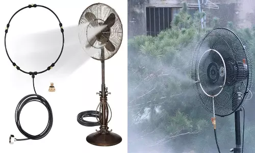 Mist Sprinkler Fan The Ultimate Summer Cool Down Turn Your Home into Kashmir with a Spray of Cool Air