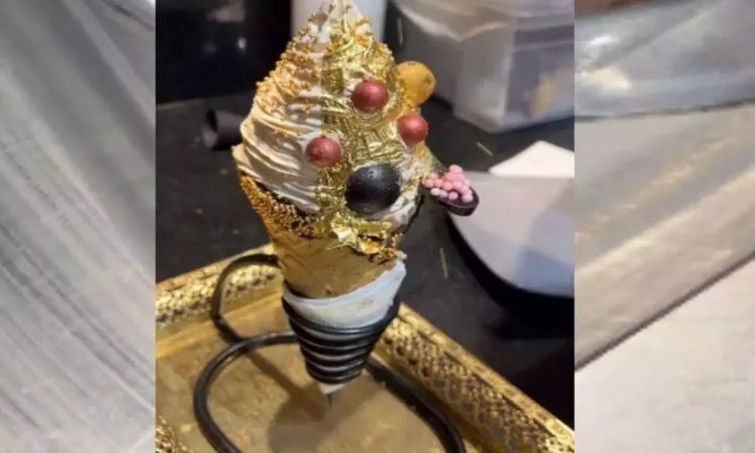 Gold Plated Ice Cream Video Goes Viral in Social Media Gold Plated Ice Cream Video Goes Viral in Social Media