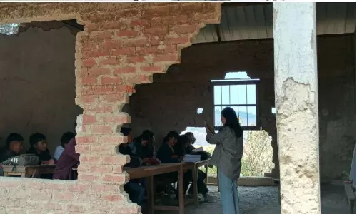 Paocham high School building with open walls in Ukhrul dist of Manipur brings out the closed minds of public representatives Paocham high School building with open walls in Ukhrul dist of Manipur brings out the closed minds of public representatives