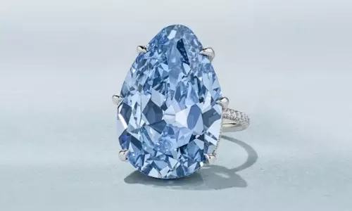 Golconda Blue Diamond from Telangana Set for Auction at Christies Valued at RS 400 Crore Golconda Blue Diamond from Telangana Set for Auction at Christies Valued at RS 400 Crore