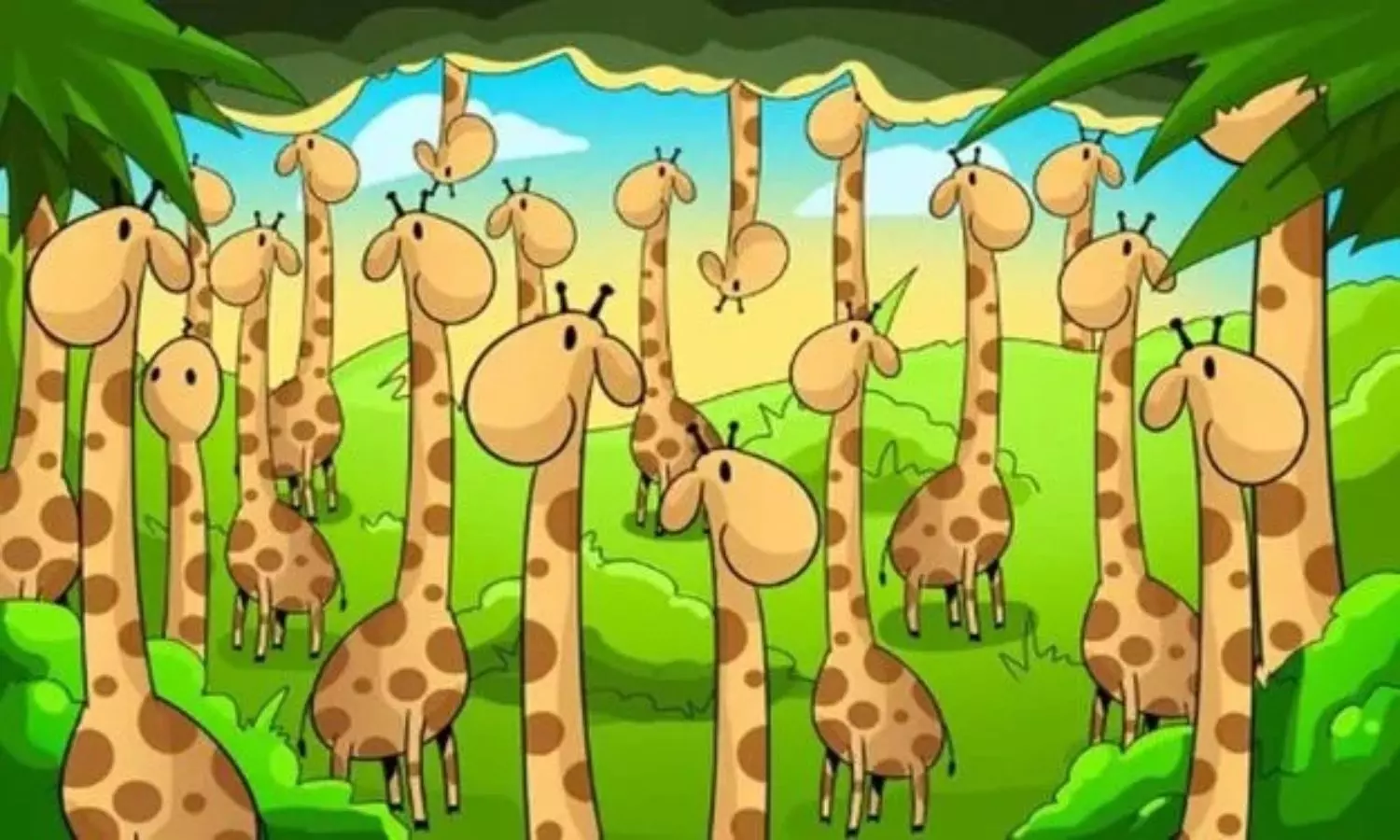 Optical Illusion Challenge Can You Spot the Hidden Snake Among the Giraffes in 5 Seconds