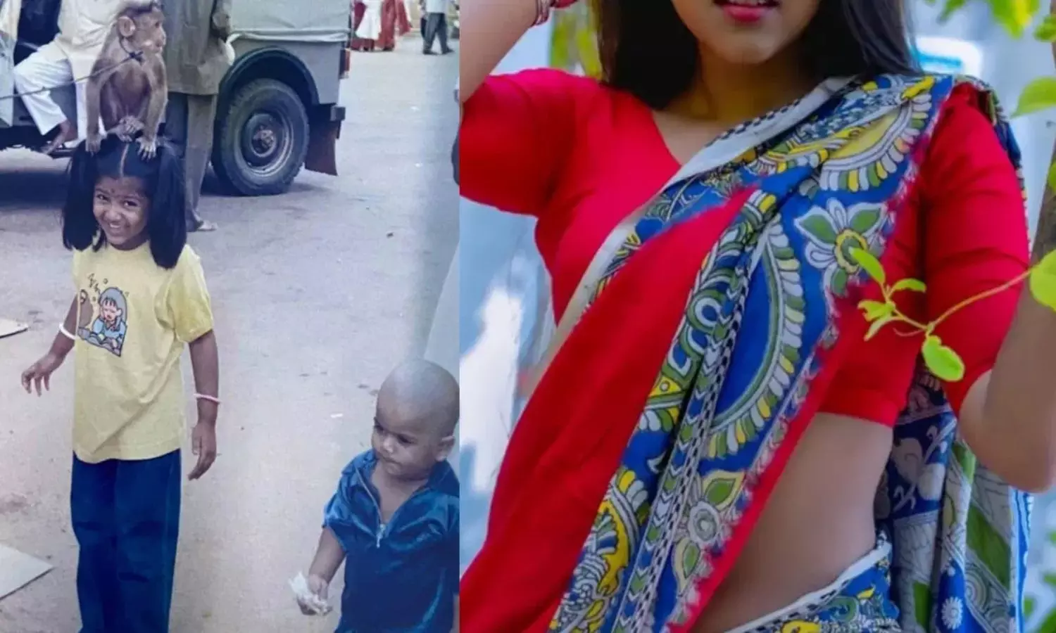 Actress: తలపై కోతి ఉన్న ఈ చిన్నారి ఎవరో గుర్తుపట్టారా.? అందం, నటనకు కేరాఫ్ ఈ బ్యూటీ..! Praneetha Patnaik Childhood Photo Goes Viral Care of Kancharapalem Actress Then and Now