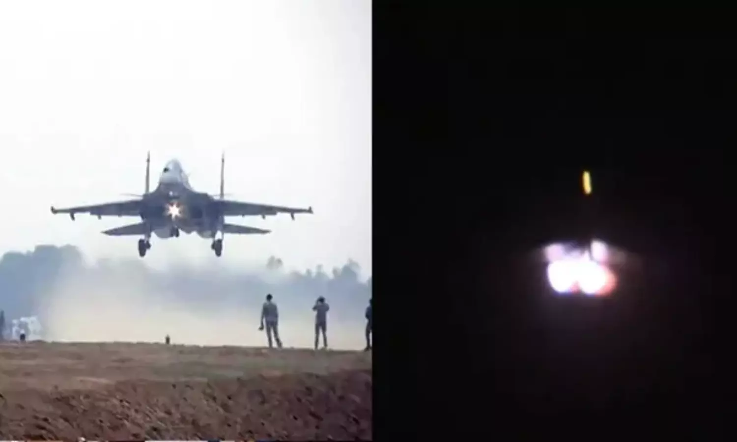 shahjahanpur ganga expressway exercises on friday night rafale sukhoi jaguar mirage night landing Telugu news