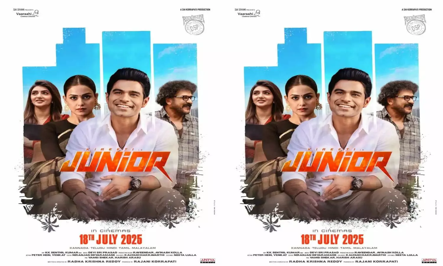 Kireeti Reddy Sreeleela Vaaraahi Chalana Chitram Radha Krishnas Junior Pan India Release On July 18th Kireeti Reddy Sreeleela Vaaraahi Chalana Chitram Radha Krishnas Junior Pan India Release On July 18th