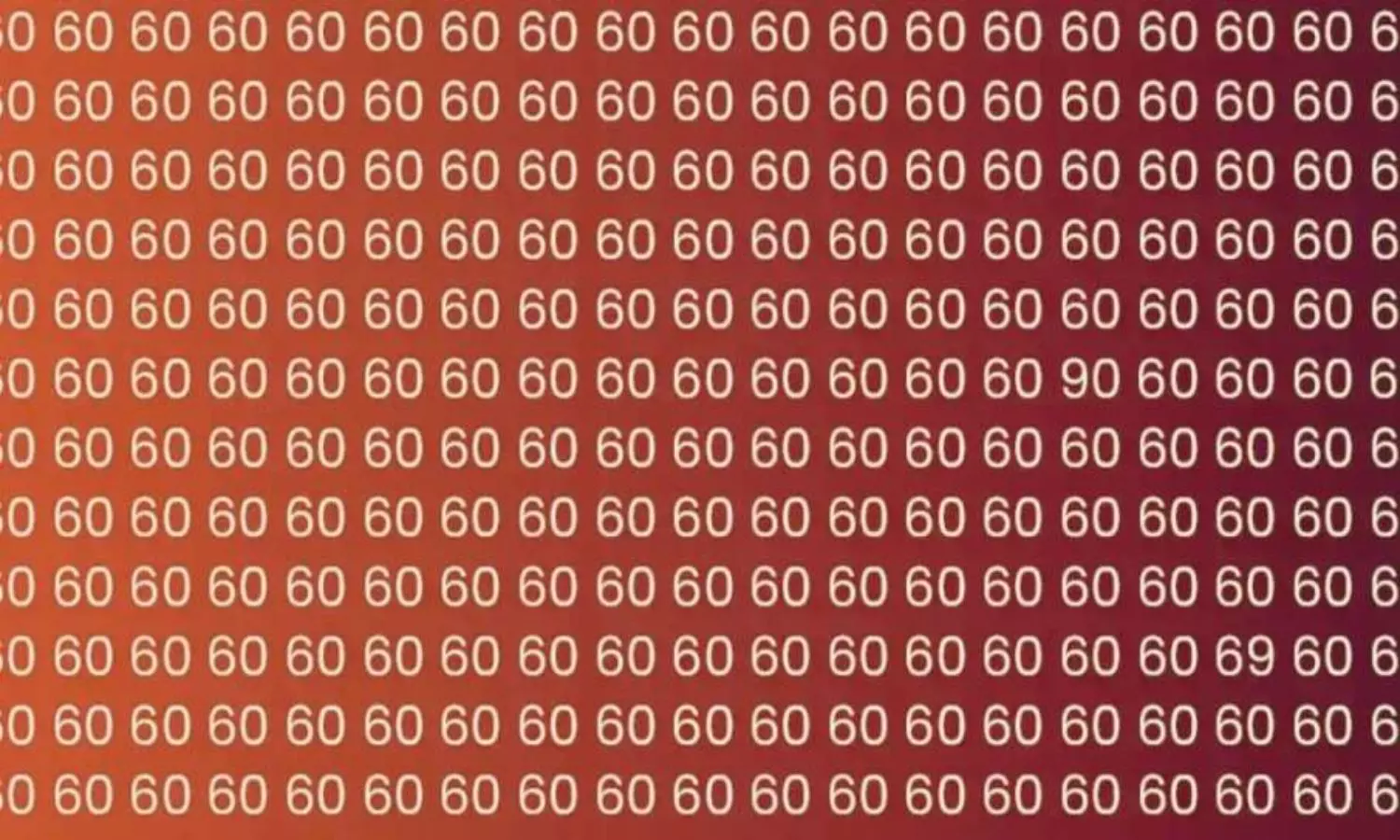 Optical Illusion Find 90 69 Numbers in Group of 60 Numbers Optical Illusion Find 90 69 Numbers in Group of 60 Numbers