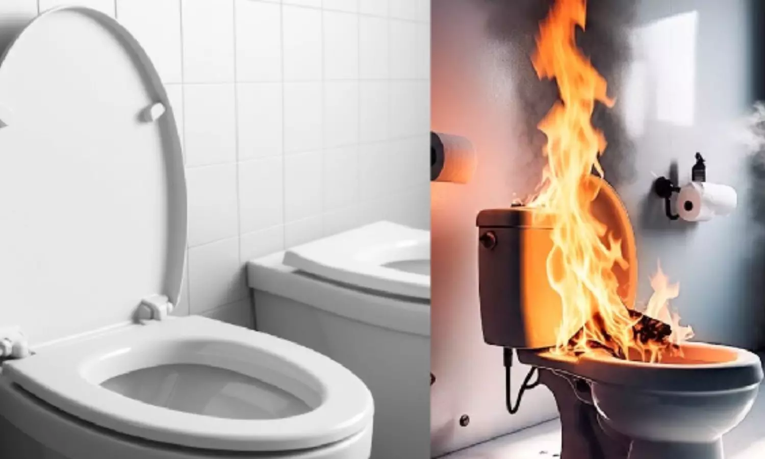 Toilet seat explodes in Noida, poses a threat to home safety telugu news