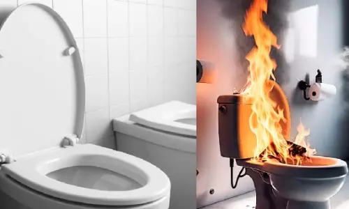 Toilet seat explodes in Noida, poses a threat to home safety telugu news