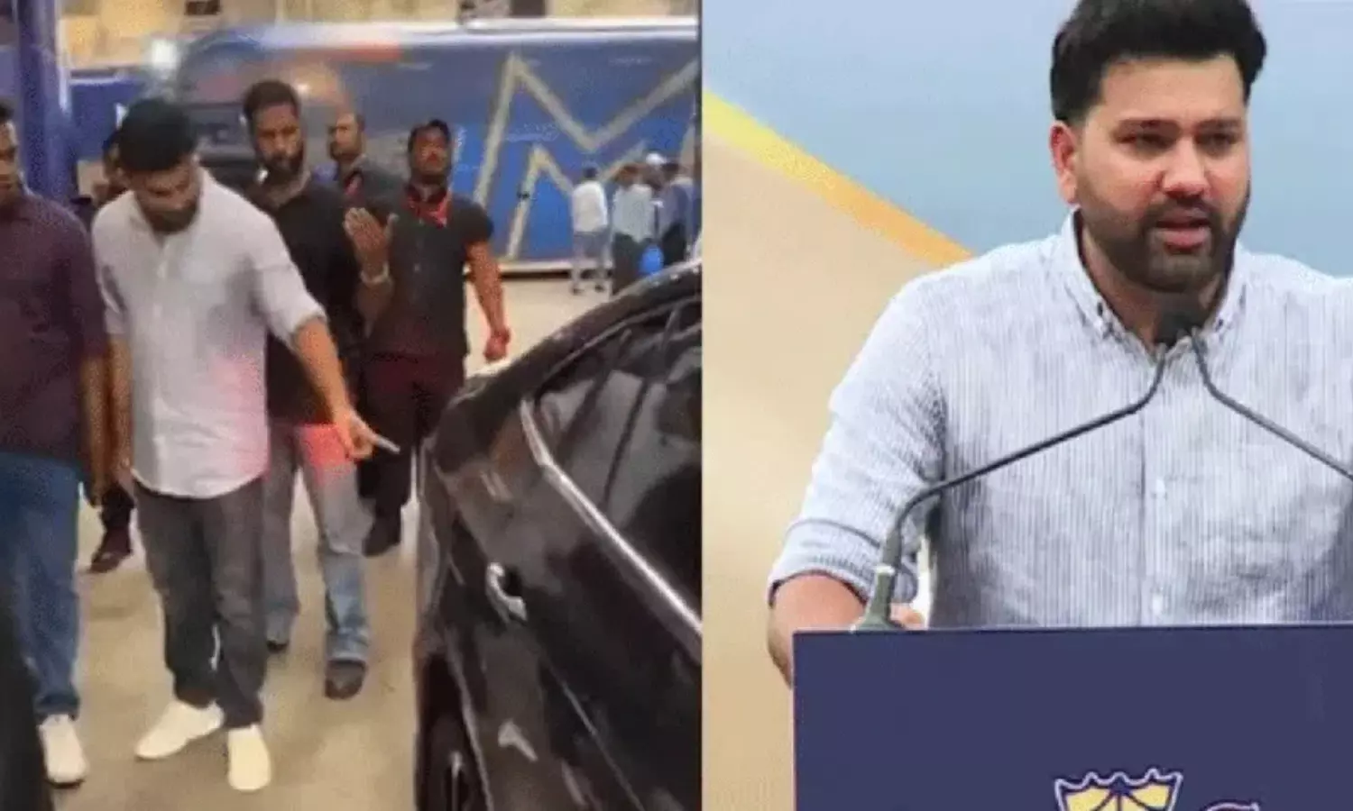 Watch the video of Rohit Sharma scolding his brother for cracking the car Watch the video of Rohit Sharma scolding his brother for cracking the car