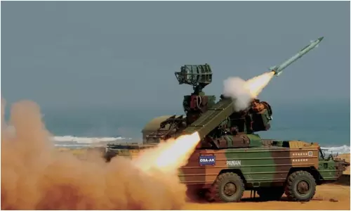 Indian Army shares video of downing Pakistani missiles Indian Army shares video of downing Pakistani missiles