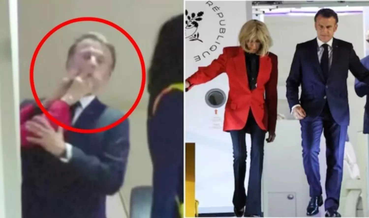 Video of Emmanuel Macrons wife slapping the French president as he got off a plane goes viral Video of Emmanuel Macrons wife slapping the French president as he got off a plane goes viral