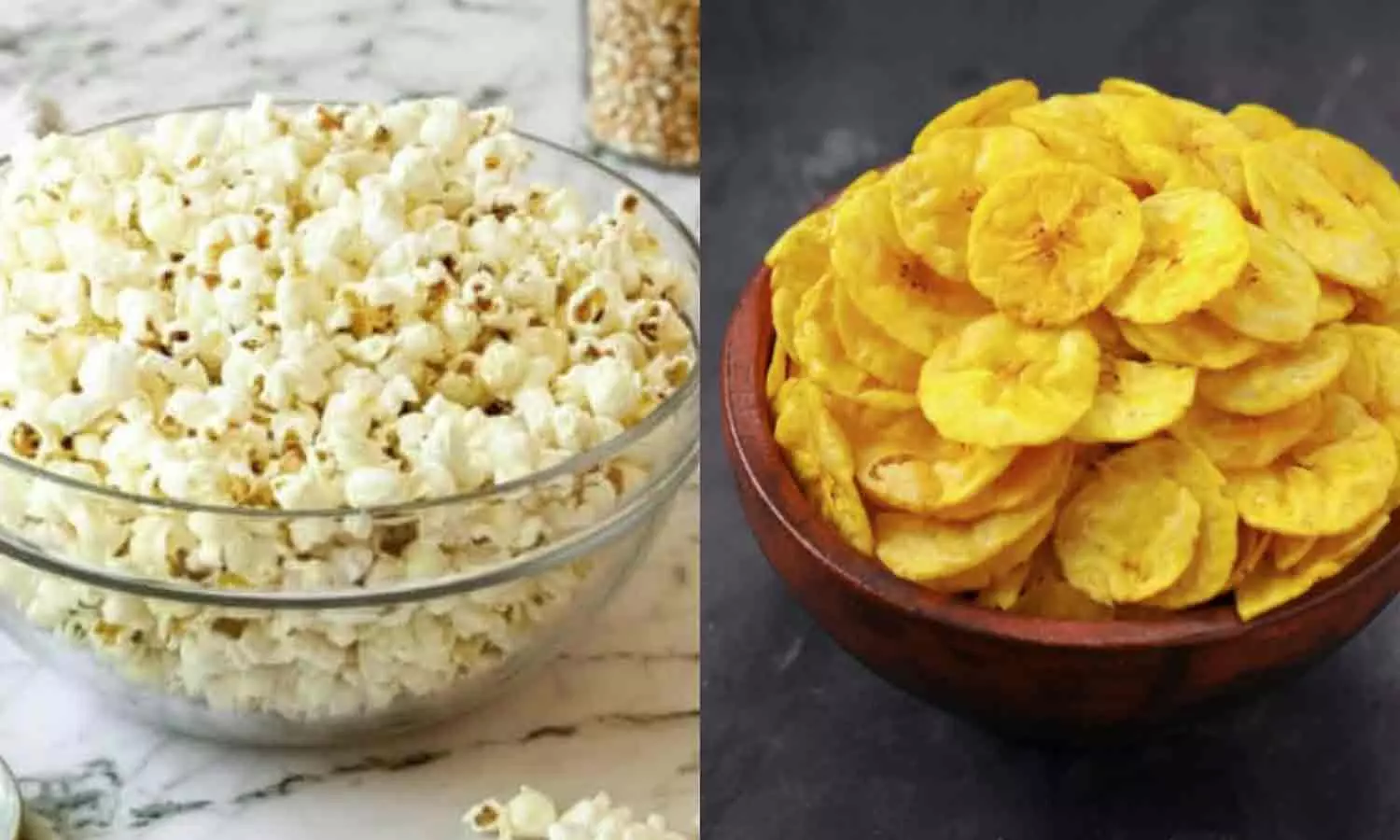 Popcorn vs Banana Chips Popcorn vs Banana Chips