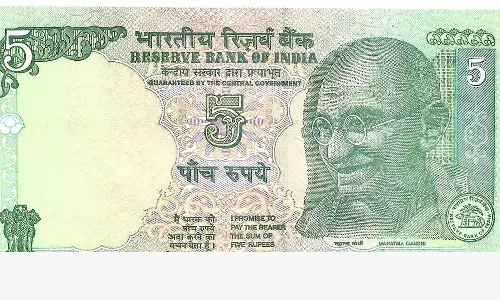 5 Rupee Note