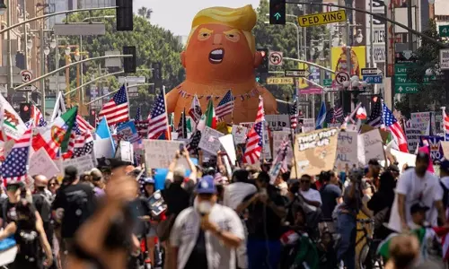 Anti Trump Protests USA Immigration Row