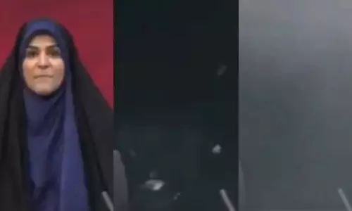 Iranian TV anchor flees bomb attack as Israeli studio captured on TV Iranian TV anchor flees bomb attack as Israeli studio captured on TV