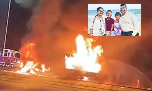 అమెరికాలో రోడ్డు ప్రమాదం: హైదరాబాద్‌కు చెందిన一నలుగురు సజీవ దహనం