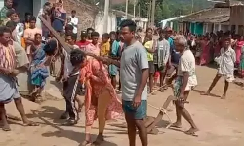 Odisha Honor Punishment Love Marriage Couple Tied to Plough