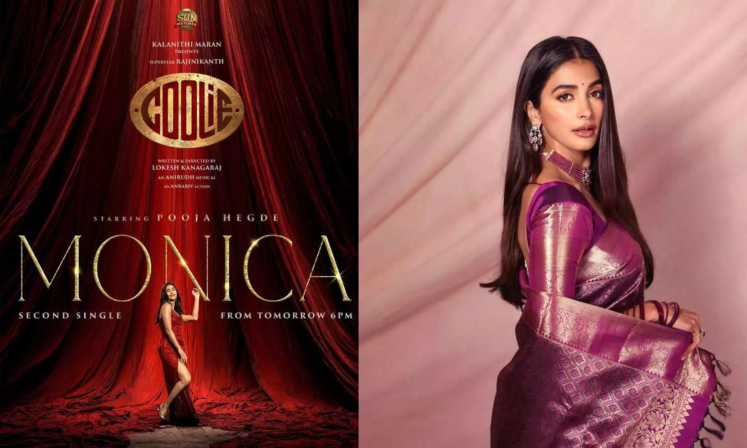 పూజ హెగ్డే సంచలనం: తండ్రితో యాడ్, కొడుకులతో సినిమాలు.. ఇప్పుడు మోనికా సాంగ్తో సోషల్ మీడియాలో దుమ్ముదులుపుతోంది!