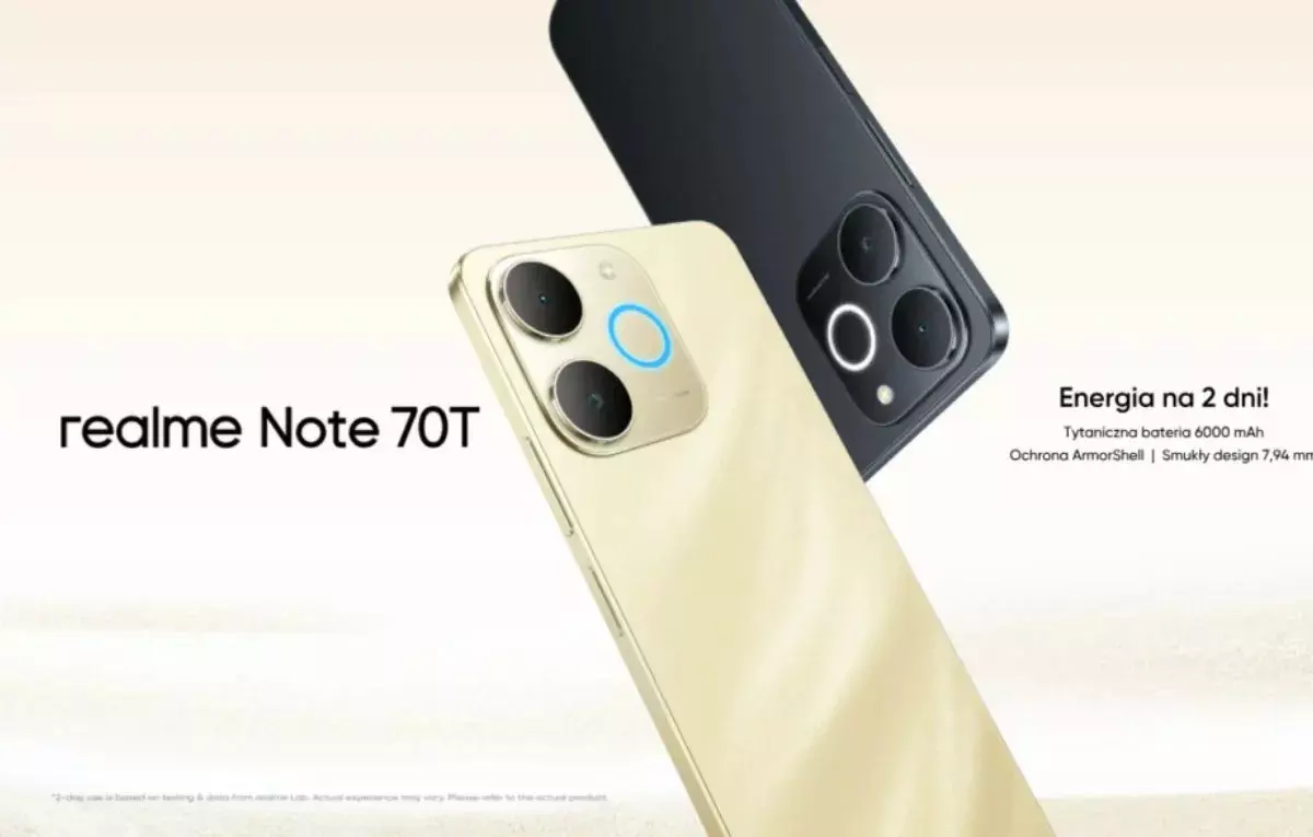 Realme Note 70T: 6000 ఎంఏహెచ్ బ్యాటరీతో రూ. 8,990 ధరతో రియల్మీ కొత్త ఫోన్ లాంచ్.. ఓ లుక్కేయండి! Realme Note 70T: 6000 ఎంఏహెచ్ బ్యాటరీతో రూ. 8,990 ధరతో రియల్మీ కొత్త ఫోన్ లాంచ్.. ఓ లుక్కేయండి!