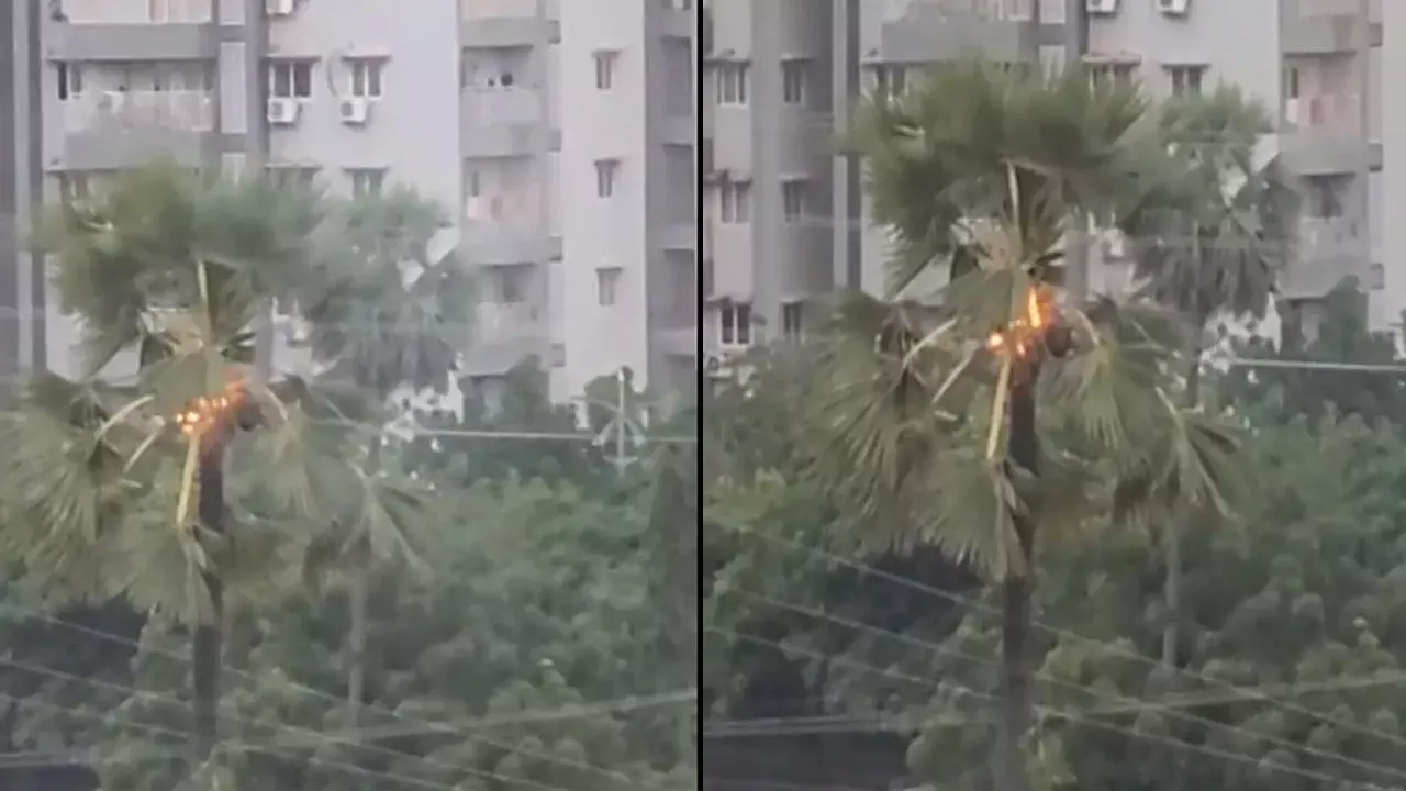 హైదరాబాద్ గచ్చిబౌలిలో పిడుగు పడిన భయానక దృశ్యం… పరుగులు పెట్టిన ప్రజలు హైదరాబాద్ గచ్చిబౌలిలో పిడుగు పడిన భయానక దృశ్యం… పరుగులు పెట్టిన ప్రజలు