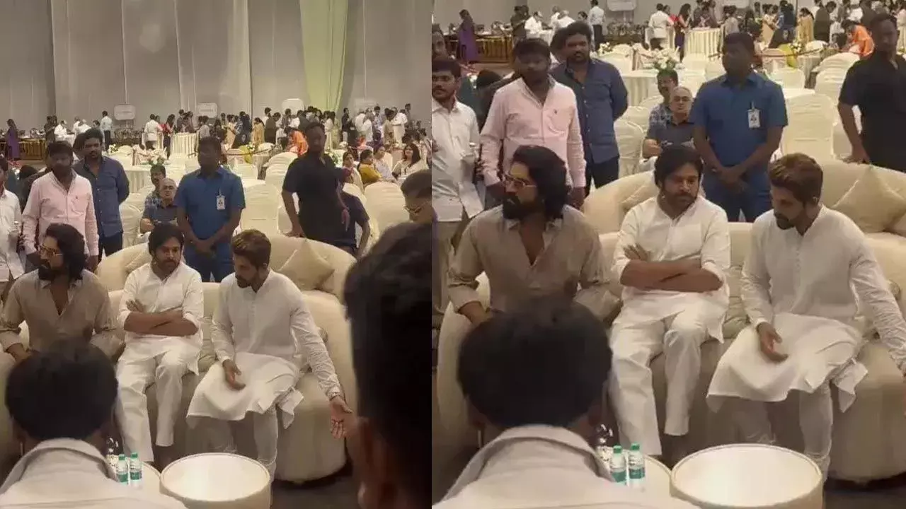 పవన్ కల్యాణ్, రామ్ చరణ్, అల్లు అర్జున్ - ఒకే ఫ్రేమ్‌లో ముగ్గురు స్టార్ హీరోలు