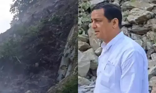 Uttarakhand: ఒక్కసారిగి విరిగిపడ్డ కొండ చరియలు.. తృటిలో తప్పించుకున్న ఎంపీ