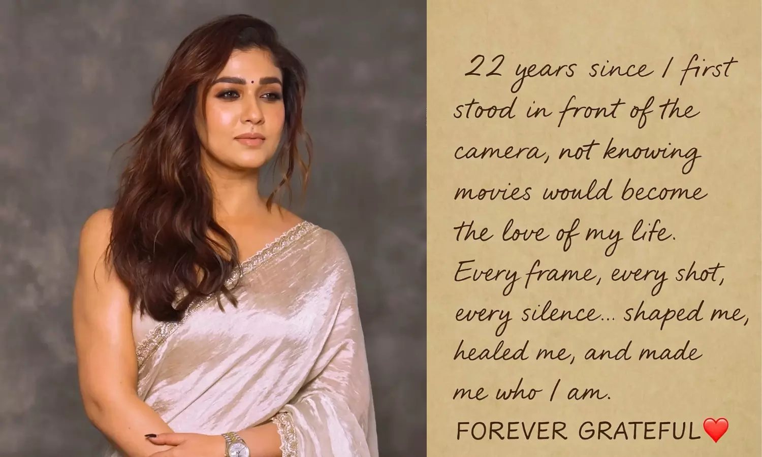 Nayanthara : నయనతార ఎమోషనల్ పోస్ట్... 22 ఏళ్ల సినీ జర్నీపై లేడీ సూపర్స్టార్ Nayanthara : నయనతార ఎమోషనల్ పోస్ట్... 22 ఏళ్ల సినీ జర్నీపై లేడీ సూపర్స్టార్