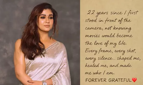 Nayanthara : నయనతార ఎమోషనల్ పోస్ట్... 22 ఏళ్ల సినీ జర్నీపై లేడీ సూపర్‌స్టార్