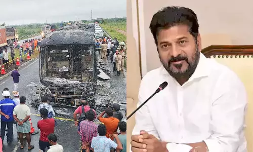 Revanth Reddy: బస్సు ప్రమాదంపై సీఎం రేవంత్ రెడ్డి దిగ్భ్రాంతి.. ప్రమాద స్థలికి వెళ్లాలని కలెక్టర్, ఎస్పీకి సీఎం ఆదేశం Revanth Reddy: బస్సు ప్రమాదంపై సీఎం రేవంత్ రెడ్డి దిగ్భ్రాంతి.. ప్రమాద స్థలికి వెళ్లాలని కలెక్టర్, ఎస్పీకి సీఎం ఆదేశం