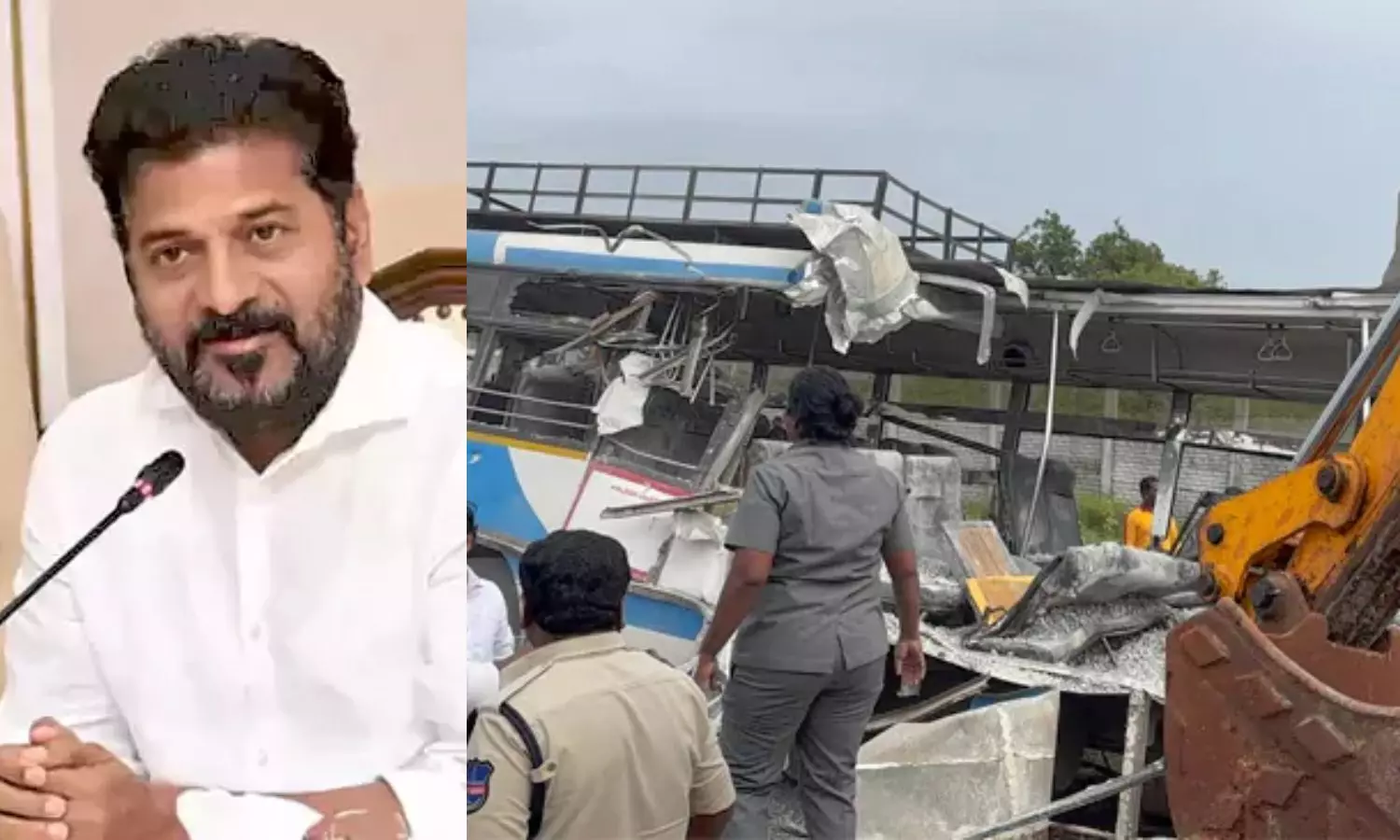 Road Accident: చేవెళ్ల బస్సు ప్రమాదంపై సీఎం రేవంత్ తీవ్ర దిగ్భ్రాంతి.. సీఎస్, డీజీపీకి కీలక ఆదేశాలు Road Accident: చేవెళ్ల బస్సు ప్రమాదంపై సీఎం రేవంత్ తీవ్ర దిగ్భ్రాంతి.. సీఎస్, డీజీపీకి కీలక ఆదేశాలు