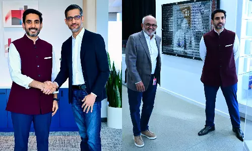 గూగుల్, అడోబ్ సీఈవోలతో మంత్రి లోకేష్ భేటీ