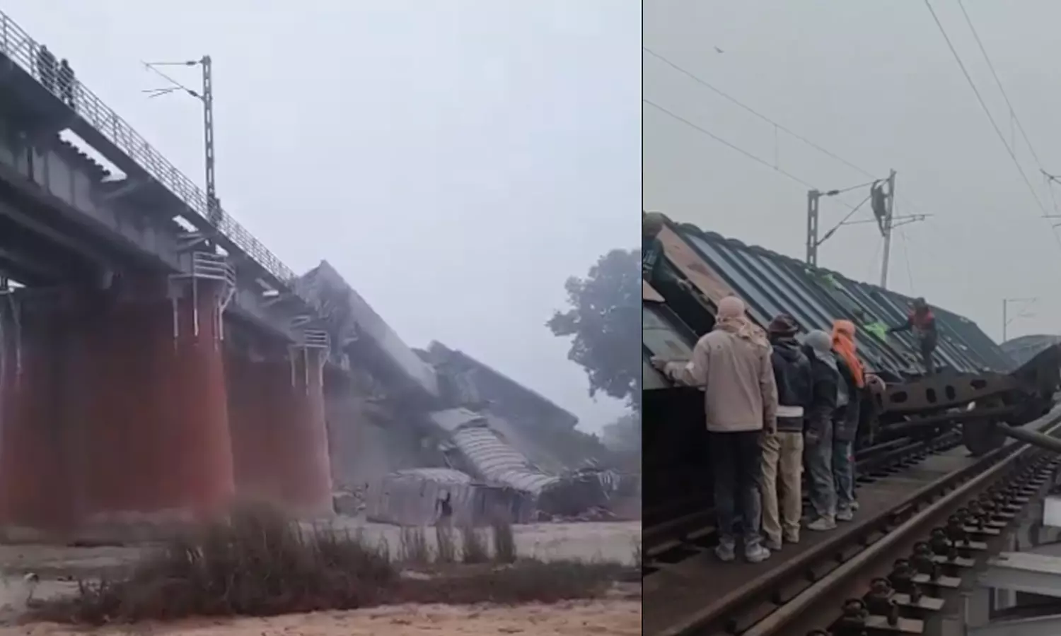 బీహార్లో పట్టాలు తప్పిన గూడ్స్ రైలు బీహార్లో పట్టాలు తప్పిన గూడ్స్ రైలు