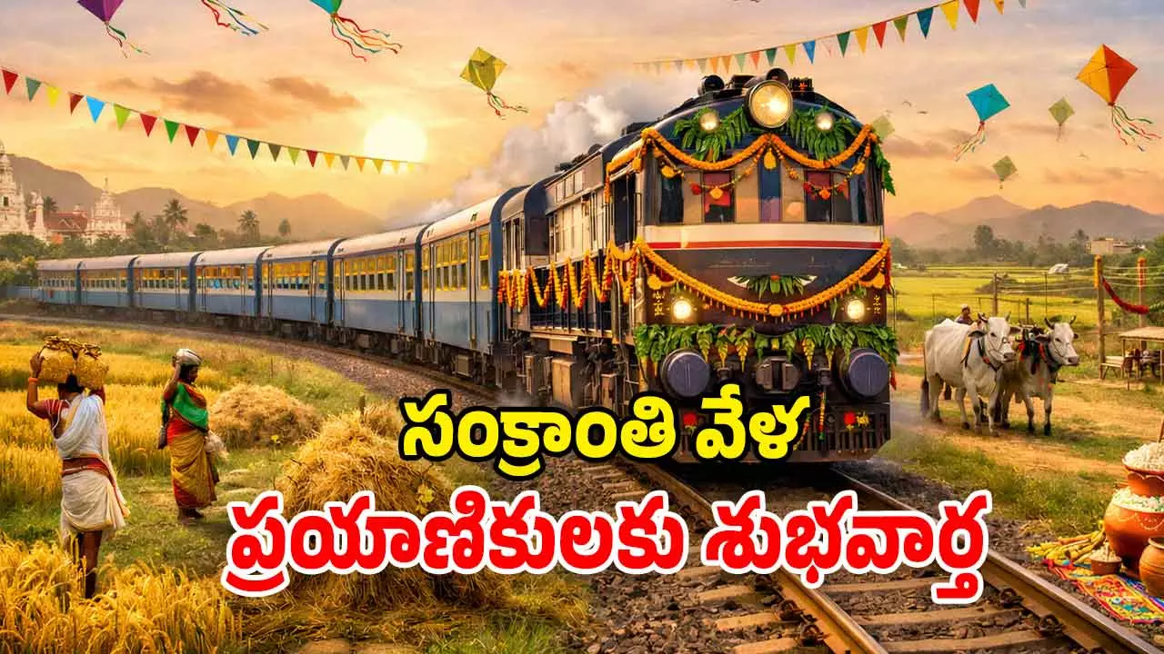 Sankranti special trains: సంక్రాంతి ప్రయాణికులకు గుడ్ న్యూస్.. ప్రత్యేక హాల్ట్లు, టికెట్ డిస్కౌంట్ Sankranti special trains: సంక్రాంతి ప్రయాణికులకు గుడ్ న్యూస్.. ప్రత్యేక హాల్ట్లు, టికెట్ డిస్కౌంట్