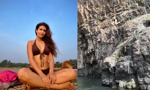 Viral Video: పెద్ద కొండపై నుంచి కిందకు దూకిన హీరోయిన్.. షాకింగ్ వీడియో వైరల్