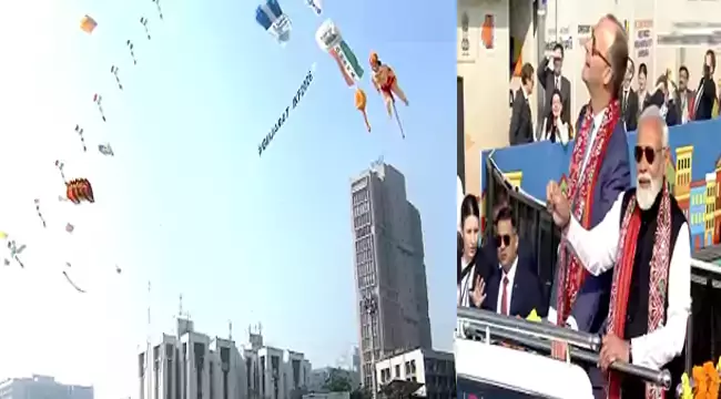 Kite Festival: అంతర్జాతీయ కైట్ ఫెస్టివల్‌.. పతంగి ఎగురవేసిన ప్రధాని మోదీ