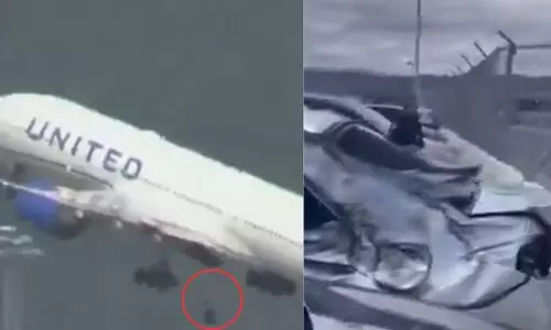 United Airlines Flight: ల్యాండింగ్ సమయంలో ఊడిన విమాన టైర్.. పైలట్ చాకచక్యంతో తప్పిన ప్రమాదం