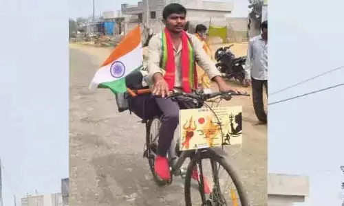 Mahabubabad: రైతుల సంక్షేమం కోసం యువకుడి సైకిల్ యాత్ర.. 12 జ్యోతిర్లింగాల లక్ష్యం